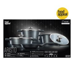 סט סירים 7 חלקים, ידיות כסף 76774 - ARISTO, פוד אפיל. מתנות לעובדים סמארט פרסום